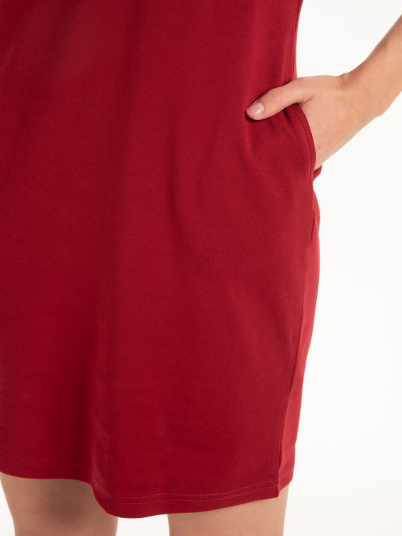 T-shirt basic dress with pockets