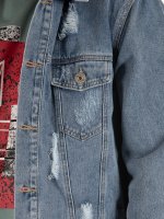 Kurtka jeansowa z odpinanym kapturem