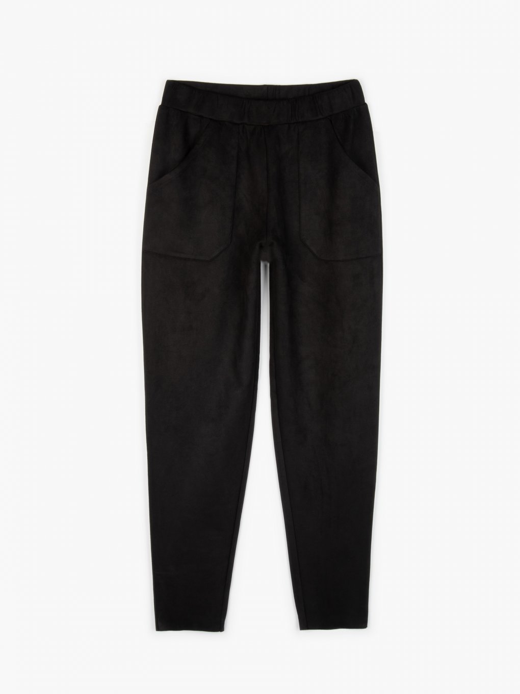 Faux suede trousers