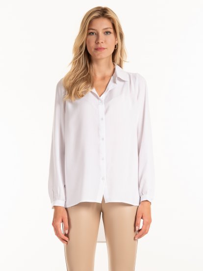 Plaid prolonged blouse