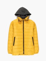 Padded quilted jacket with hood