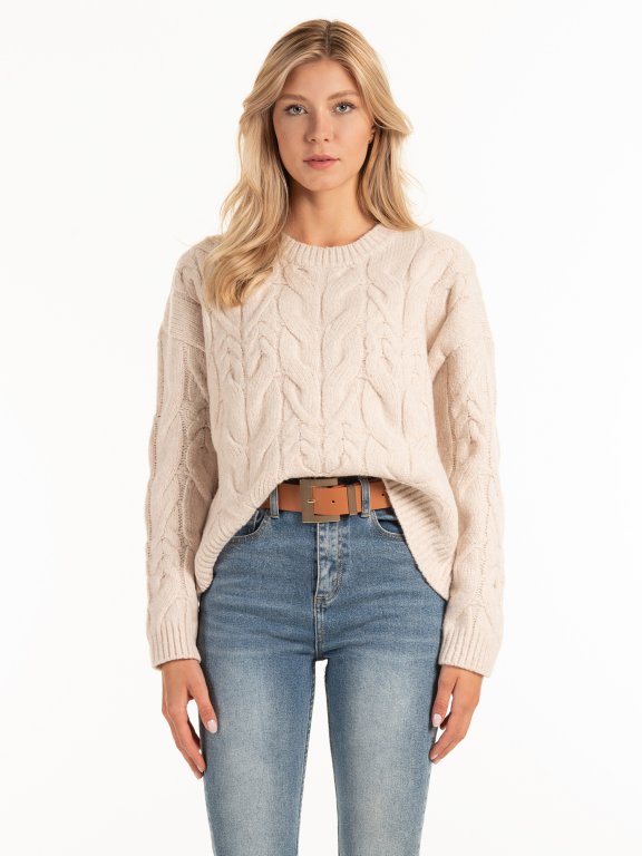 Cable-knit pullover