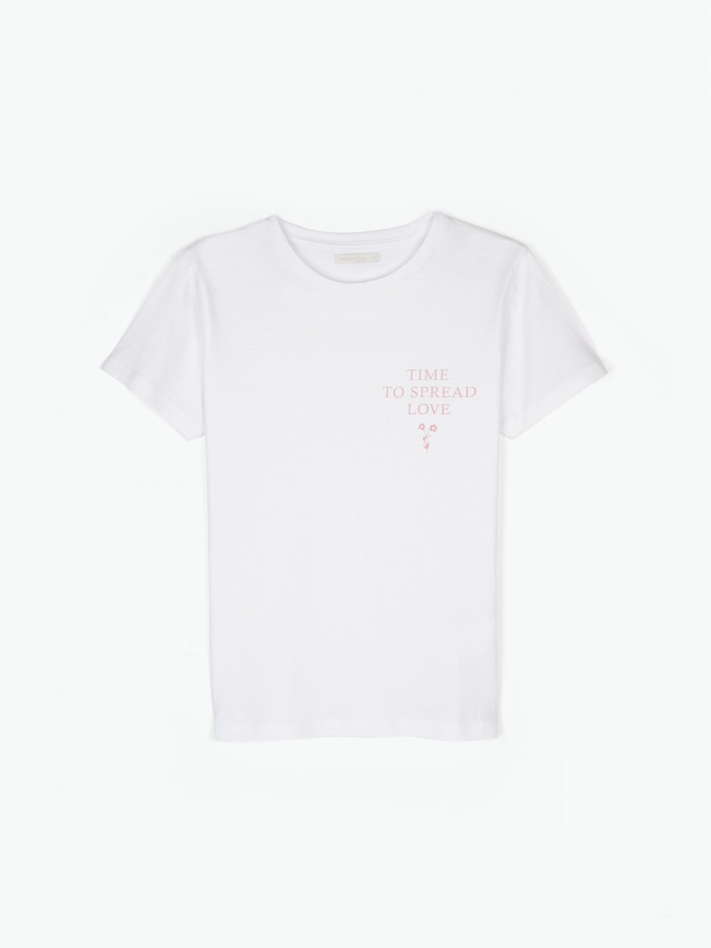 Cotton message print t-shirt