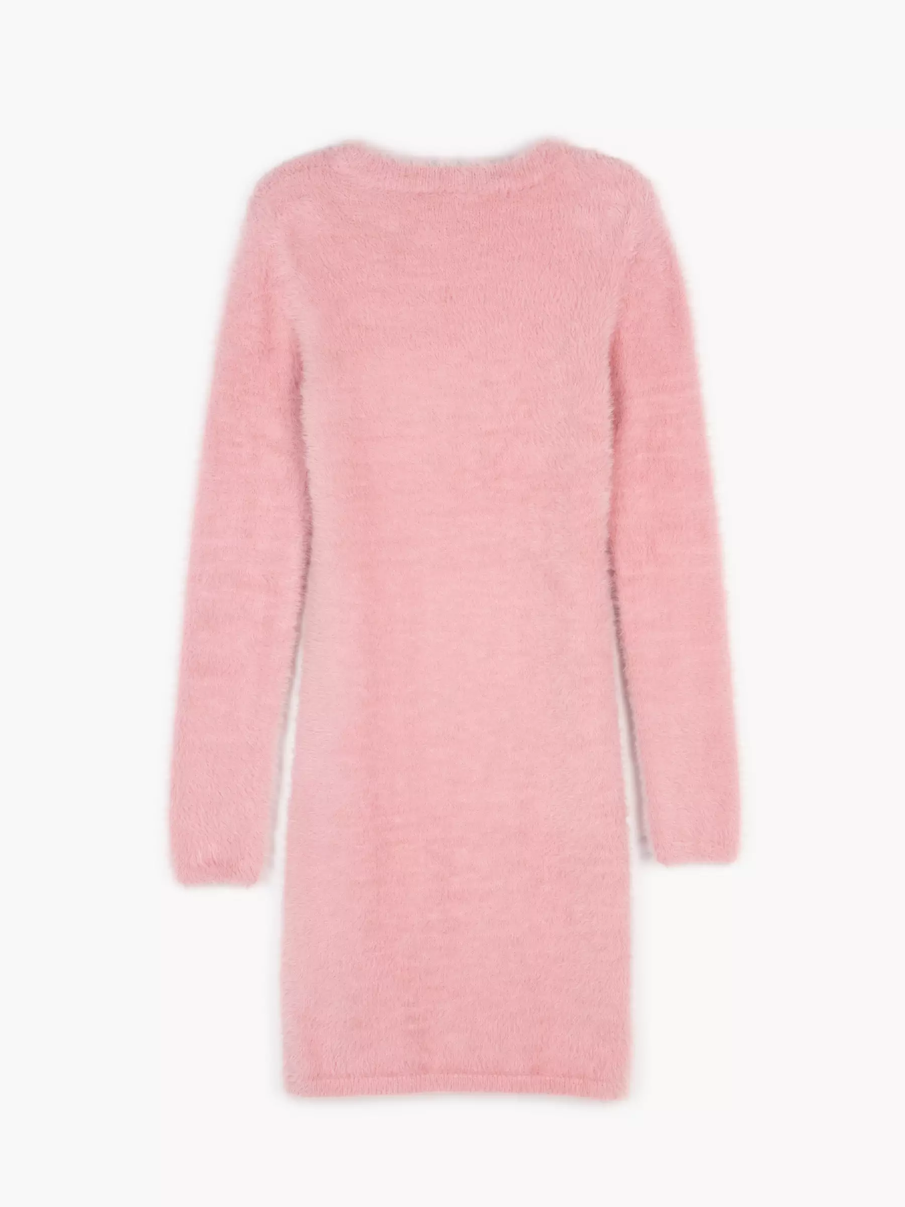 pink fluffy jumper dress Sweet Parisian Fuzzy Sweater Dress  VICI