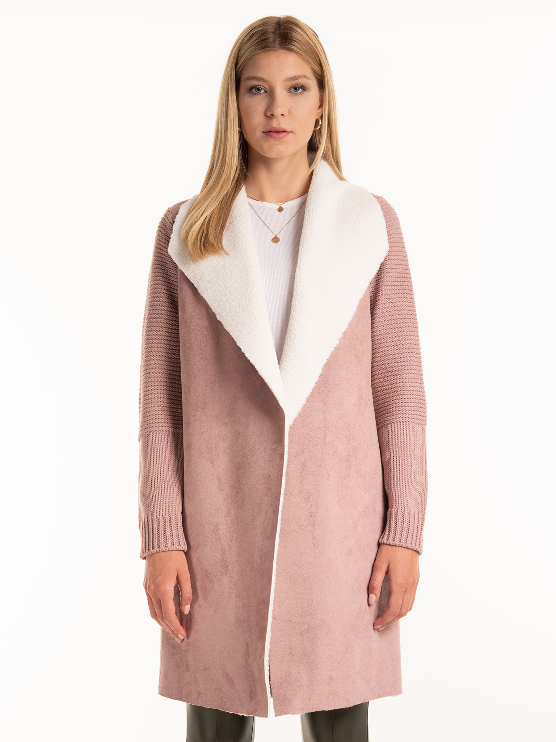 Creamie Knit Glitter Cardigan - Iron Gate main image 1
