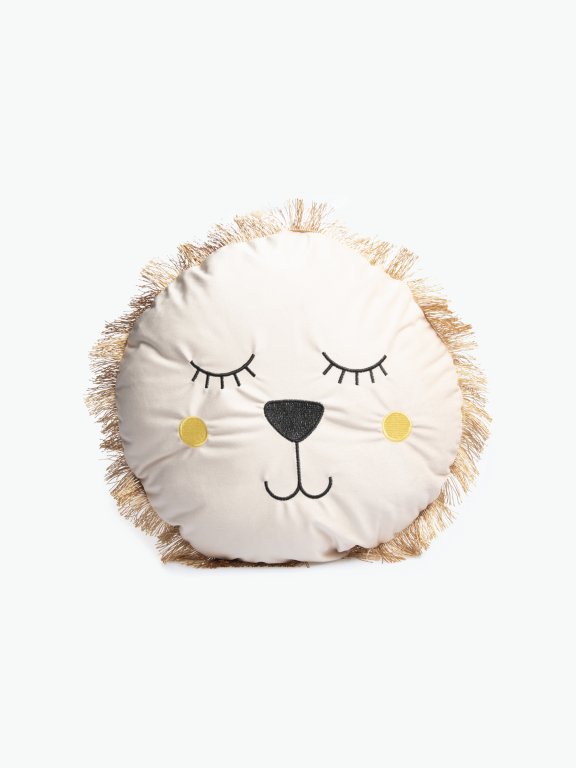 Round lion pillow