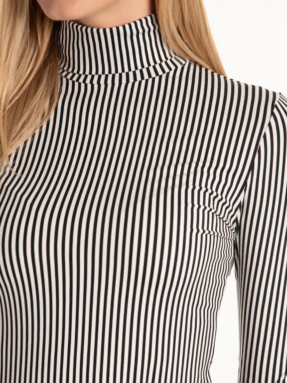 Striped rollneck top