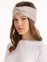 Knitted headband with decorative stones