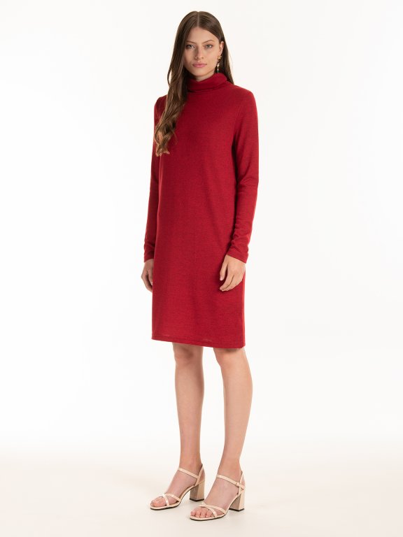 Knitted rollneck dress