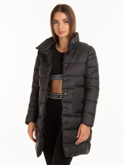 Button down quilted padded jacket