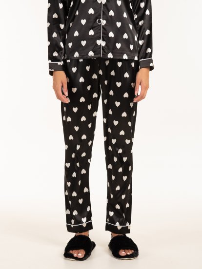 Saténové pyžamové kalhoty