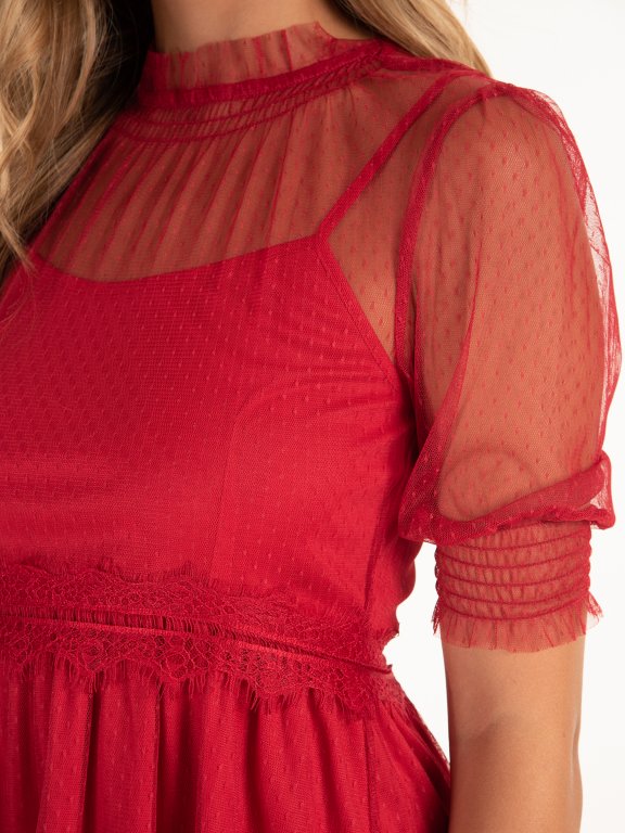 Dress with lace detail