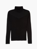 Viscose rollneck with mesh detail
