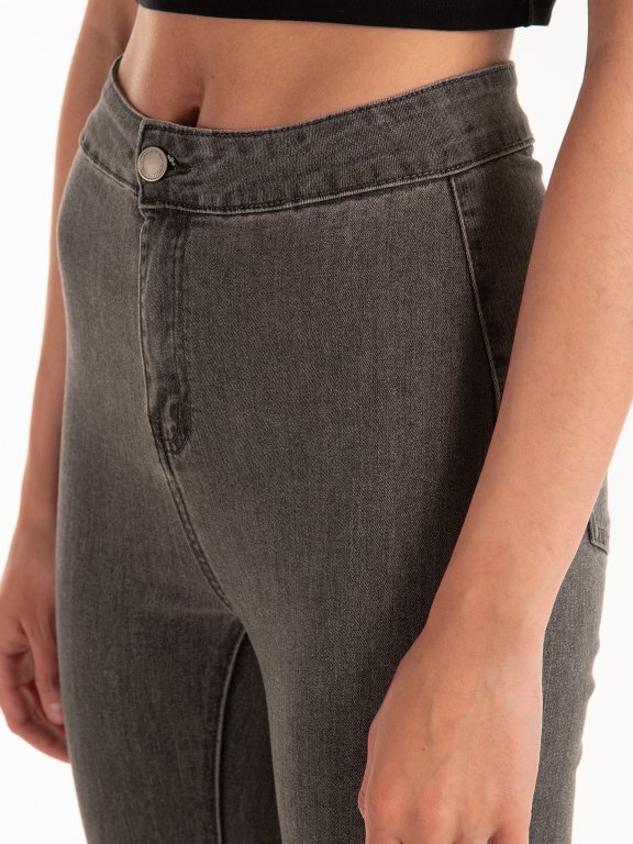 Základní džíny skinny s vysokým pasem