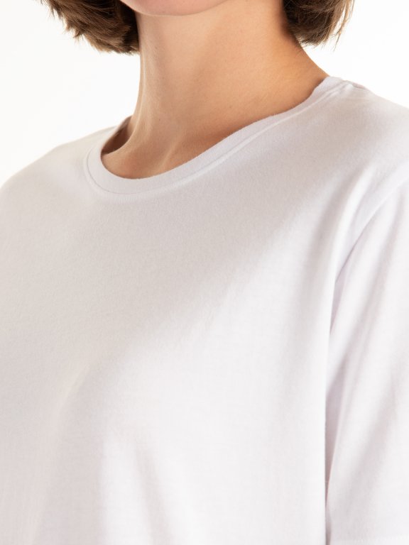 Základní prodloužené tričko z bavlny