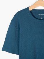 Basic waffle-knit t-shirt