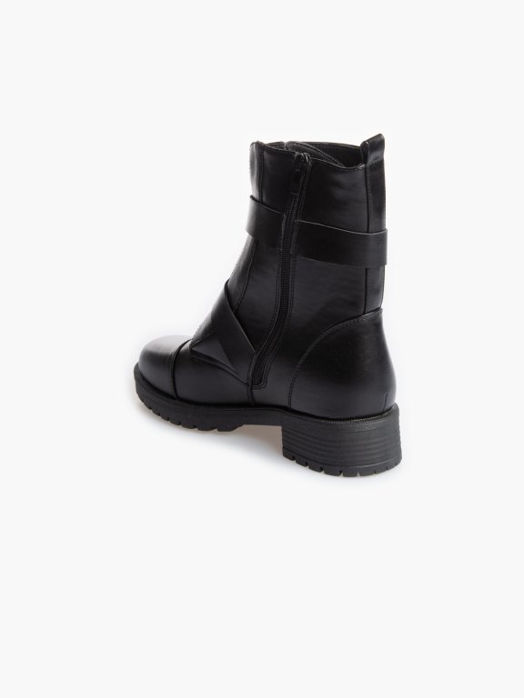 Ankle boots with buckles