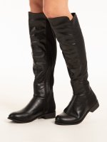 Combinated knee high boots