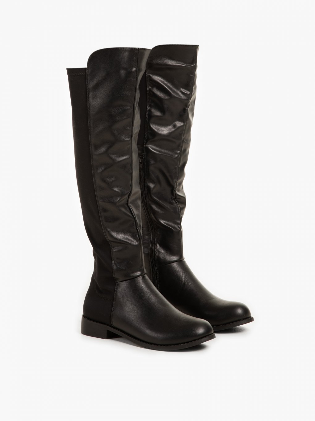 Combinated knee high boots