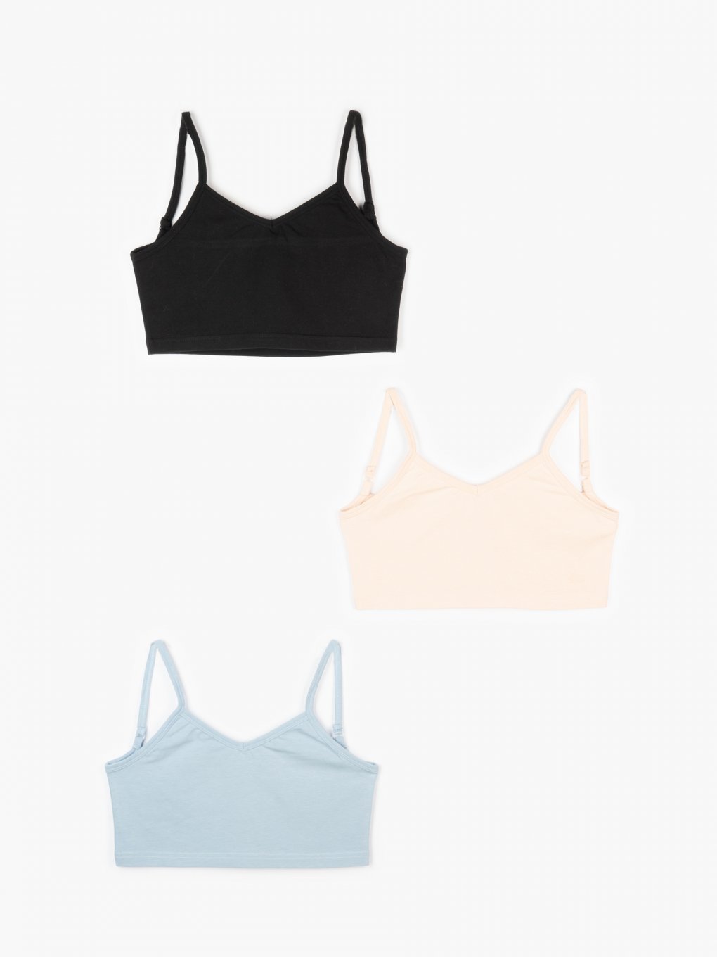 Set of three basic bras