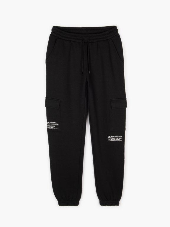 Sweatpants with pockets and print
