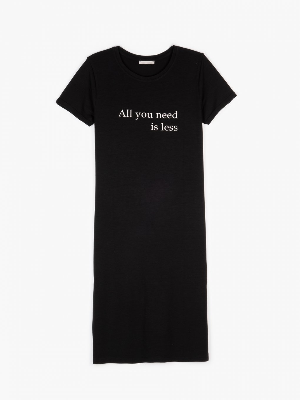 T-shirtowa sukienka midi z napisem