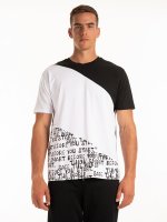Colour block printed t-shirt