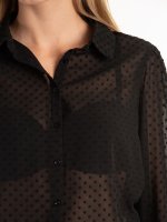 Polka dots long sleeve blouse