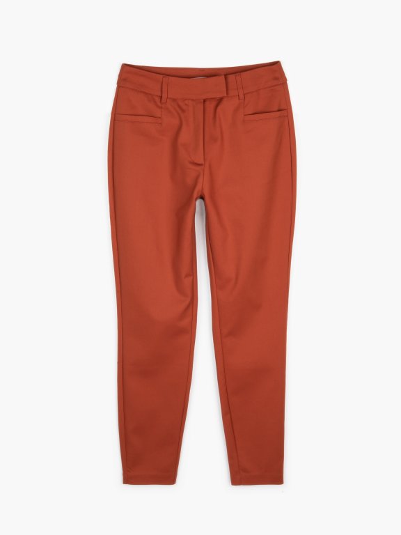Mid waist carrot fit pants