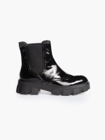 Shiny chelsea platform boots