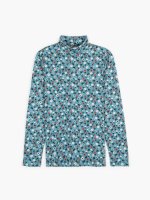 Soft rollneck with floral print