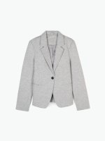 Marled single button basic blazer