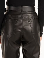 Faux leather mom fit pants