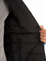 Reversible quilted padded jacket with hood