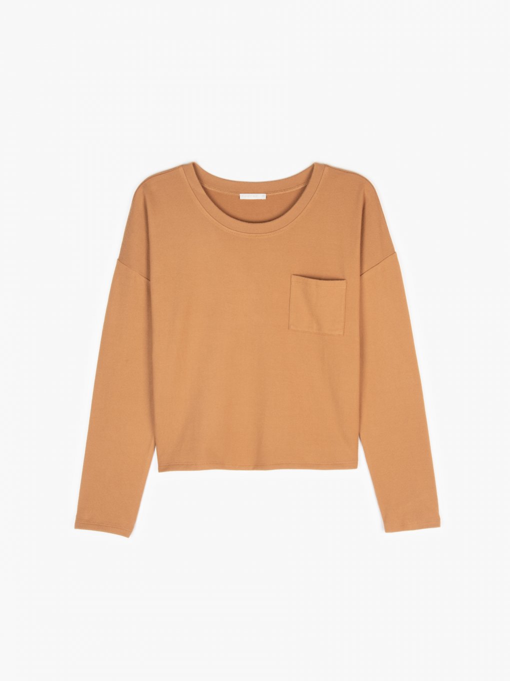 Fine knit top with chest pocket