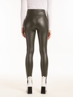Faux leather warm jeggings