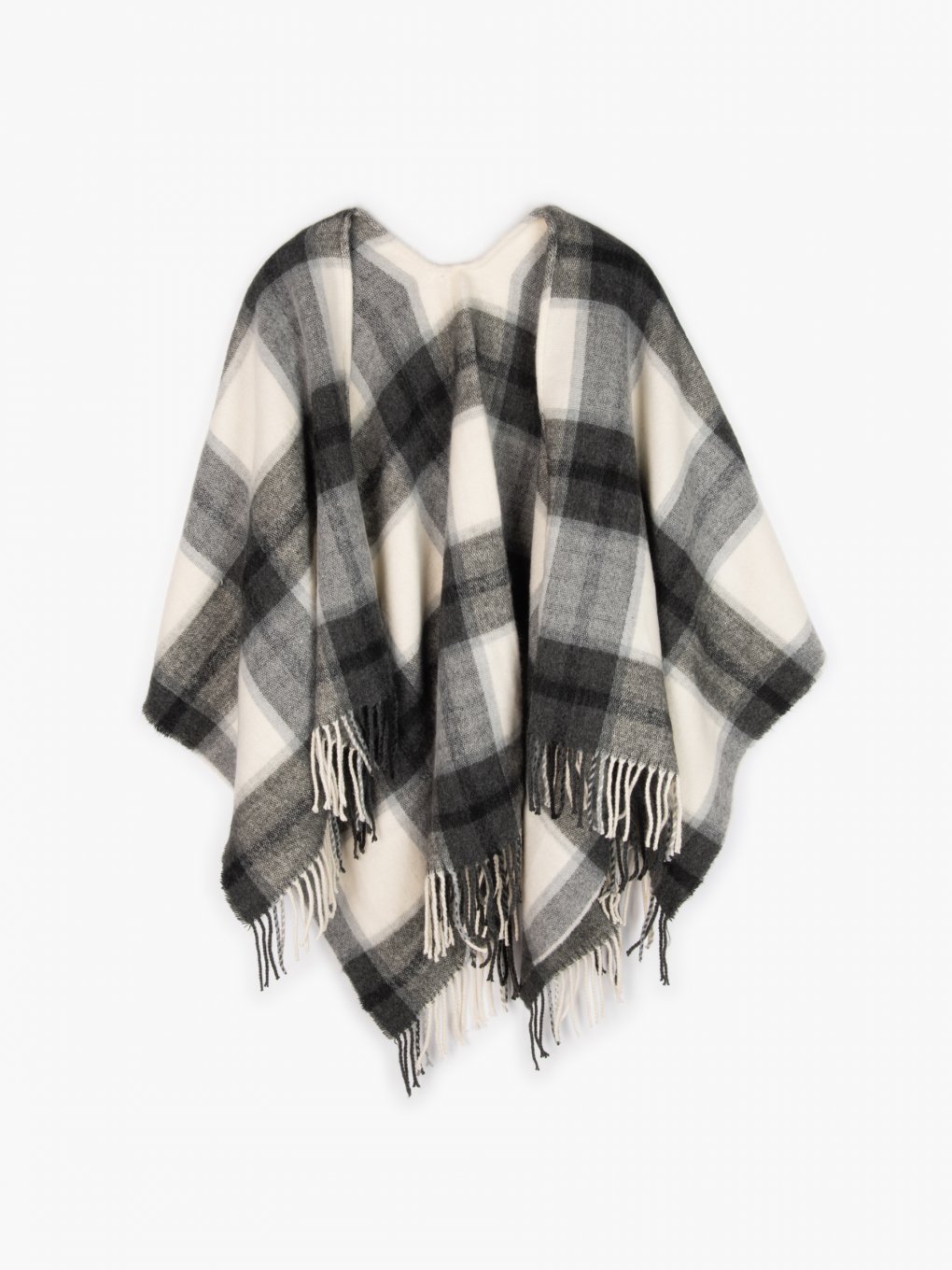 Poncho with tassels