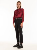 Plaid cotton shirt with chest pockets
