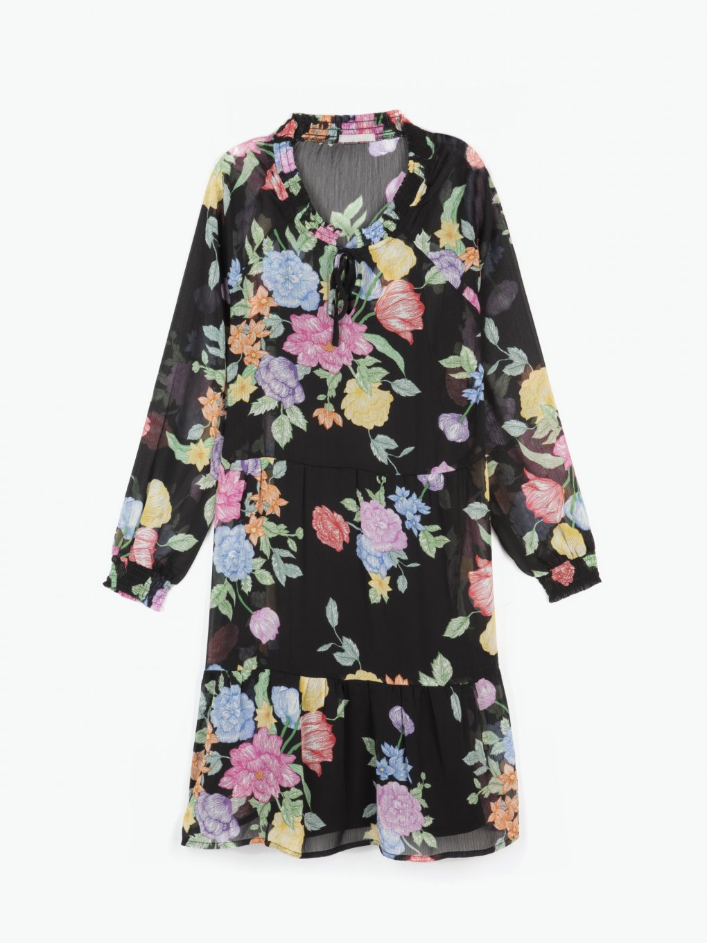 Květované šifónové šaty dámské