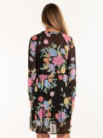 Kvetované šifónové šaty dámske