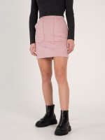 Faux suede mini skirt with pockets