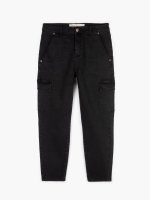 Mrkvové pánske cargo džínsy na zips