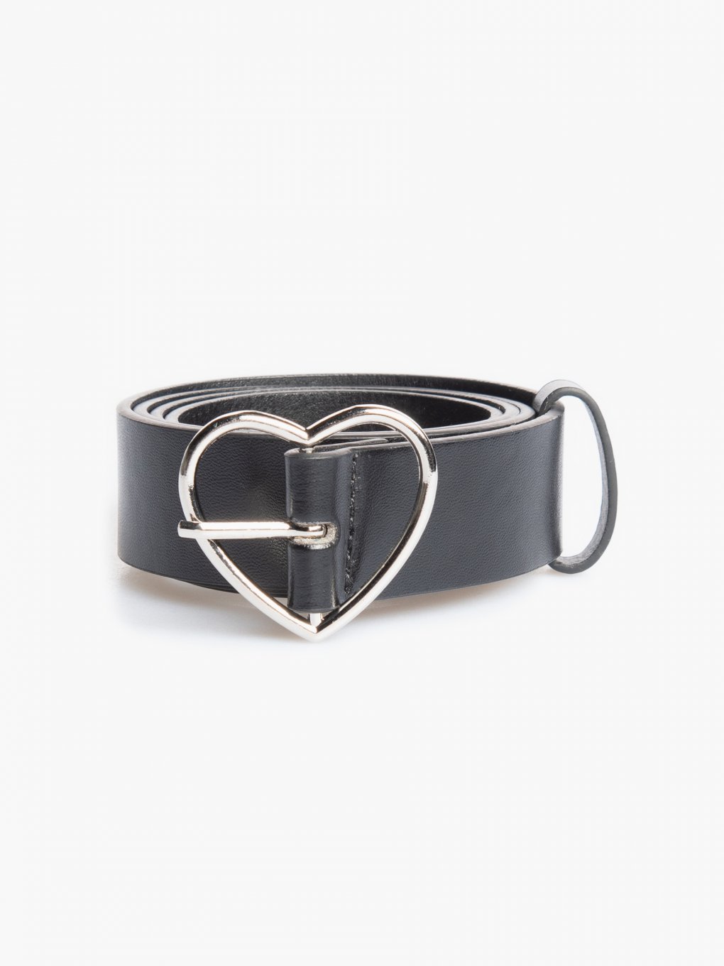 Belt with heart buckle