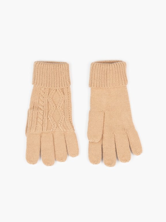 Pletené dámske rukavice
