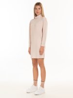 Knitted rollneck dress with pockets