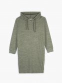 Knitted dress with hoodie