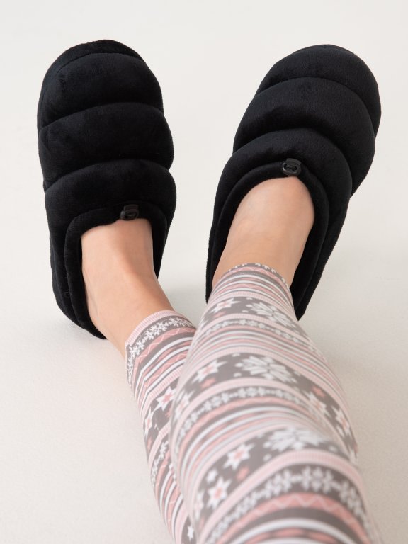 Adjustable sherpa slippers