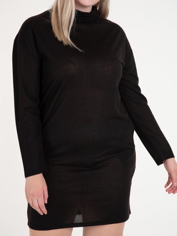 Rollneck knitted dress