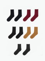 Sada pěti párů pánských jednobarevných ponožek
