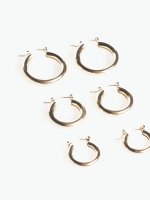 3-pack basic hoop earrings